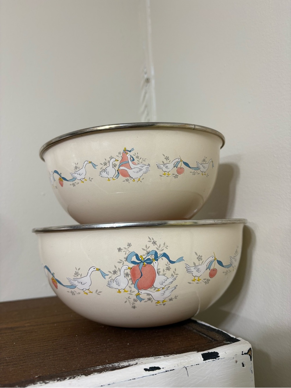 Vintage Marmalade Goose mixing bowls